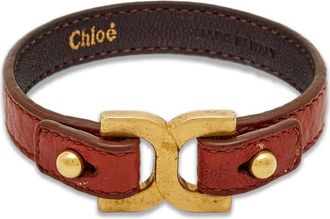 Chloé Bracciale in pelle - Marrone