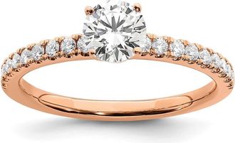 Diamond2Deal 14k Gold Lab Grown Diamond Engagement Ring 3/4Ct Clarity- VS Color- G-H