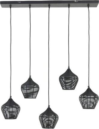 Light & Living L&aacute;mpara colgante - Alvaro - negro - metal - - Light&living