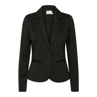 Kaffe Jassen, Dames, Zwart, 2Xl, Klassieke Blazer Jas Zwart Diep