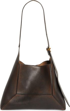 Jimmy Choo London Medium Diamond Leather Hobo Bag in Cognac/Gold at Nordstrom