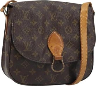 Louis Vuitton Pre-owned Monogram Canvas Schoudertas - Dames - Vintage Schoudertas - Bruin - ONE Size - Leer - Vintage