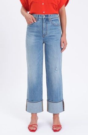 Daze Eastside High Waist Cuff Crop Straight Leg Jeans in Be Mine Vintage at Nordstrom Rack, Size 24