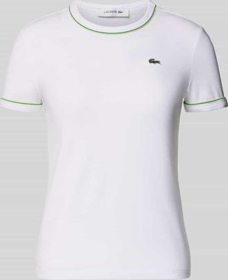 Lacoste Slim Fit T-Shirt aus Baumwoll-Mix in Weiss, Gr&ouml;&szlig;e 34
