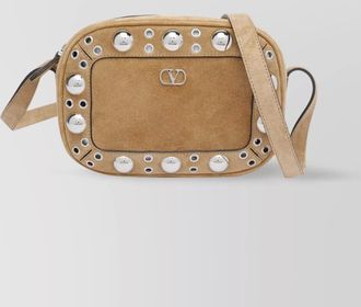 Valentino Garavani studded suede shoulder bag