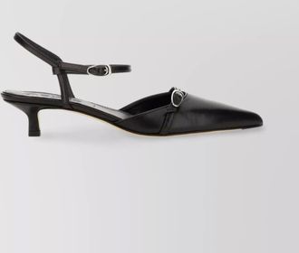 Aeyde melia buckle kitten leather pointed toe