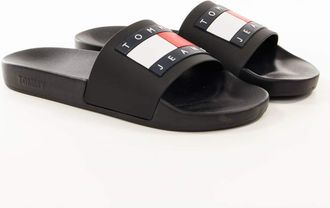 Tommy Hilfiger Tommy Jeans Pool heren slippers, zwart