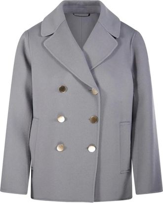 Max Mara Margot Wool Jacket - Dames - Blazers - Grijs - M - Wol - Jassen