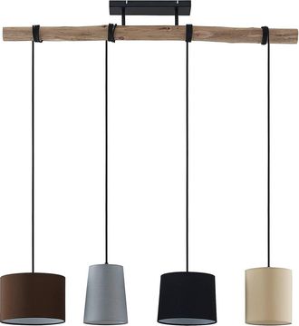 Lindby L&aacute;mpara Colgante amilia En Marr&oacute;n De Madera - Lindby