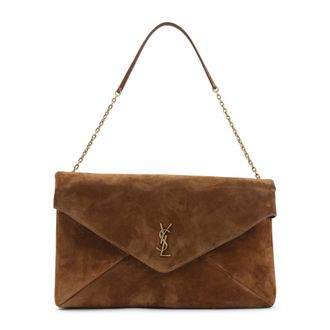 Saint Laurent Brown Cassandre XXL Shoulder Bag