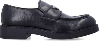 Prada Black Logo Classic Loafers