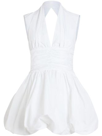 Patou open-back bubble mini dress - women - Polyester - 34 - White