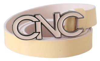 Costume National Leather pink Letter Logo Womens Belt