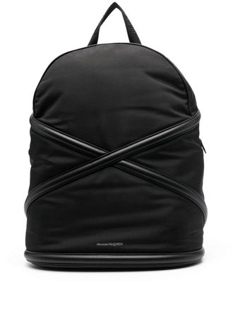 Alexander McQueen Zaino The Harness con logo - Nero