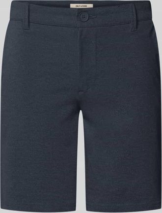 Only & Sons Regular Fit Chinoshorts aus Viskose-Mix Modell MARK in Dunkelblau, Gr&ouml;&szlig;e XXL