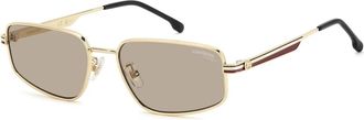 Carrera 3087/S Rechthoekige Zonnebril - Dames - Zonnebrillen - Geel - 56 MM - Accessoires
