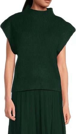En Saison Karalie Knit Top In Forest Green