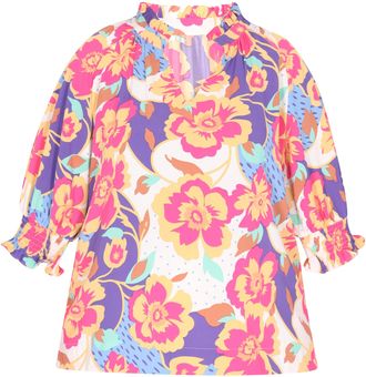 Usha Grote maat blouse Dames roze rood