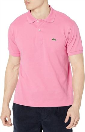 Lacoste Legacy Short Sleeve Pique Polo Shirt In Reseda Pink