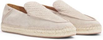 BOSS Suede espadrilles with monogrammed vamp