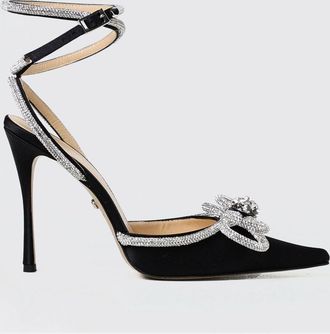 Mach & Mach Pump in raso con strass e fiocco