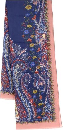 Etro Geprinte Kasjmieren Sjaal - Dames - Zijden sjaals - Veelkleurig - ONE Size - Kasjmier - Accessoires