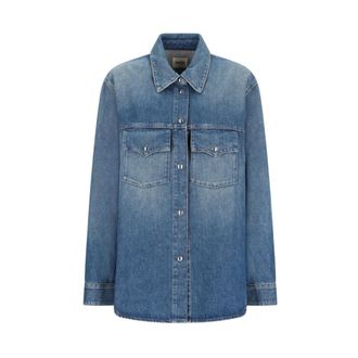 Khaite Dames, Blouses & Shirts, Blauw, Maat: XL Denim