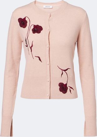 Erdem Cardigan con applicazioni floreali