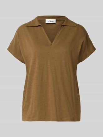 s.Oliver Red Label Regular Fit Poloshirt aus reiner Baumwolle in Mittelbraun, Gr&ouml;&szlig;e 34