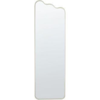 Beliani Beliani - Modern Wall Mirror Metal Iron Frame Irregular Shape Living Room Decor 45 x 145 cm White Abzac