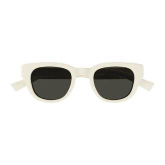Saint Laurent SL675005 Square Full Rim Sunglasses - White
