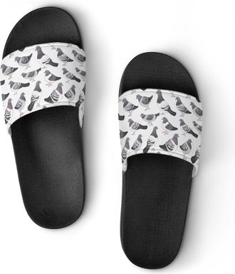 Generic Pigeon Pattern Shower Shoes Slipper for Women Men Beach Slippers Quick Drying Non Slip Open-Toe Sandals
