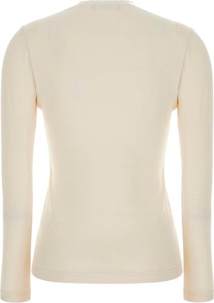 Fabiana Filippi Womens Sweater Round Neck White Cotton T-Shirts & Jerseys