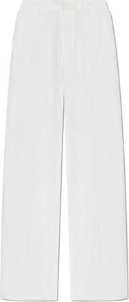 Dsquared2 Wijde geplooide broek - Dames - Wijde Broeken - Wit - M - Broeken