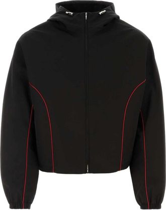Ferragamo Polyester Blend Jacket - Heren - Zomerjassen - Zwart - M - Polyester - Jassen