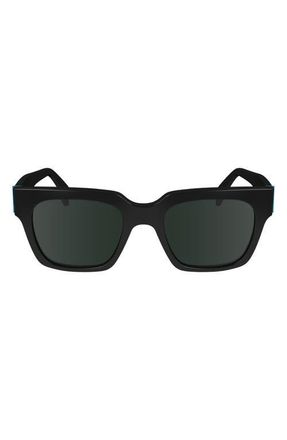 Paul Smith Kenley 52mm Rectangular Sunglasses in Black at Nordstrom