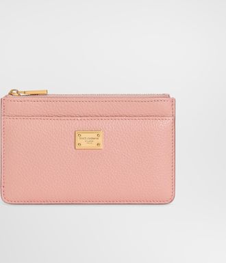 Dolce & Gabbana Calfskin Card Holder - Woman Wallets And Small Leather Goods Pink Onesize