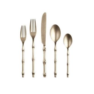 Mepra Bali Flatware Set - 5 Pieces in Pewter Champagne at Nordstrom
