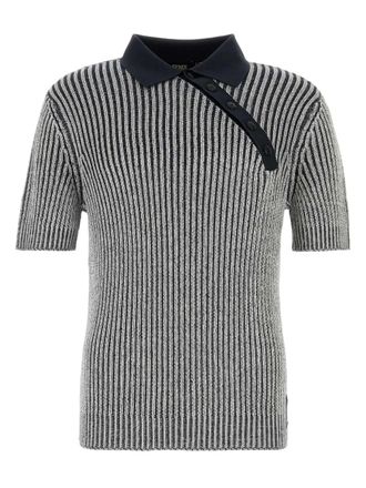 Fendi striped polo shirt - Blue