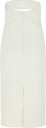 Saint Laurent Womens White Viscose Dress - Ivory - Size EU 36 (Womens)
