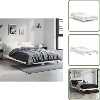 vidaXL The Living Store Giroletto Bianco 120x190 cm in Legno Multistrato - Letto in legno