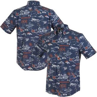Reyn Spooner Mens Reyn Spooner Navy Denver Broncos Kekai Performance Button-Down Shirt at Nordstrom, Size Xxx-Large