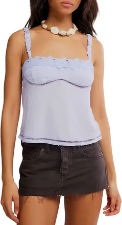 Free People Little Love Dot Tank in Violet Tune at Nordstrom, Size X-Small