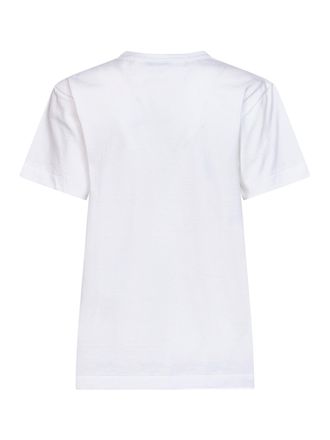 Comme Des Gar&ccedil;ons Double Heart Embroidered T-shirt - White