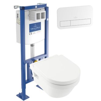 Villeroy & Boch Inodoro Suspendido Sin Borde Villeroy Et Boch Architectura + Asiento + Estructura Soporte Villeroy&boch Viconnect + Placa De Control