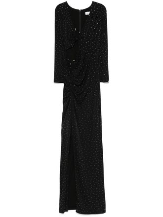 Nissa crystal-embellished maxi dress - women - Polyester - 36 - Black