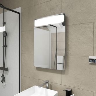 Aurlane Specchio Da Bagno Con Fascia Led - 50x70x5 Cm - Cloud