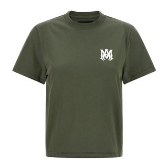 Amiri T-Shirts, female, Green, XS, Core Logo T-shirt