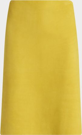 Ferragamo Leather Pencil Skirt