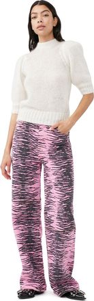 Ganni Blue Re-Cut Overdyed Magny Jeans - Size 24 Organic Cotton